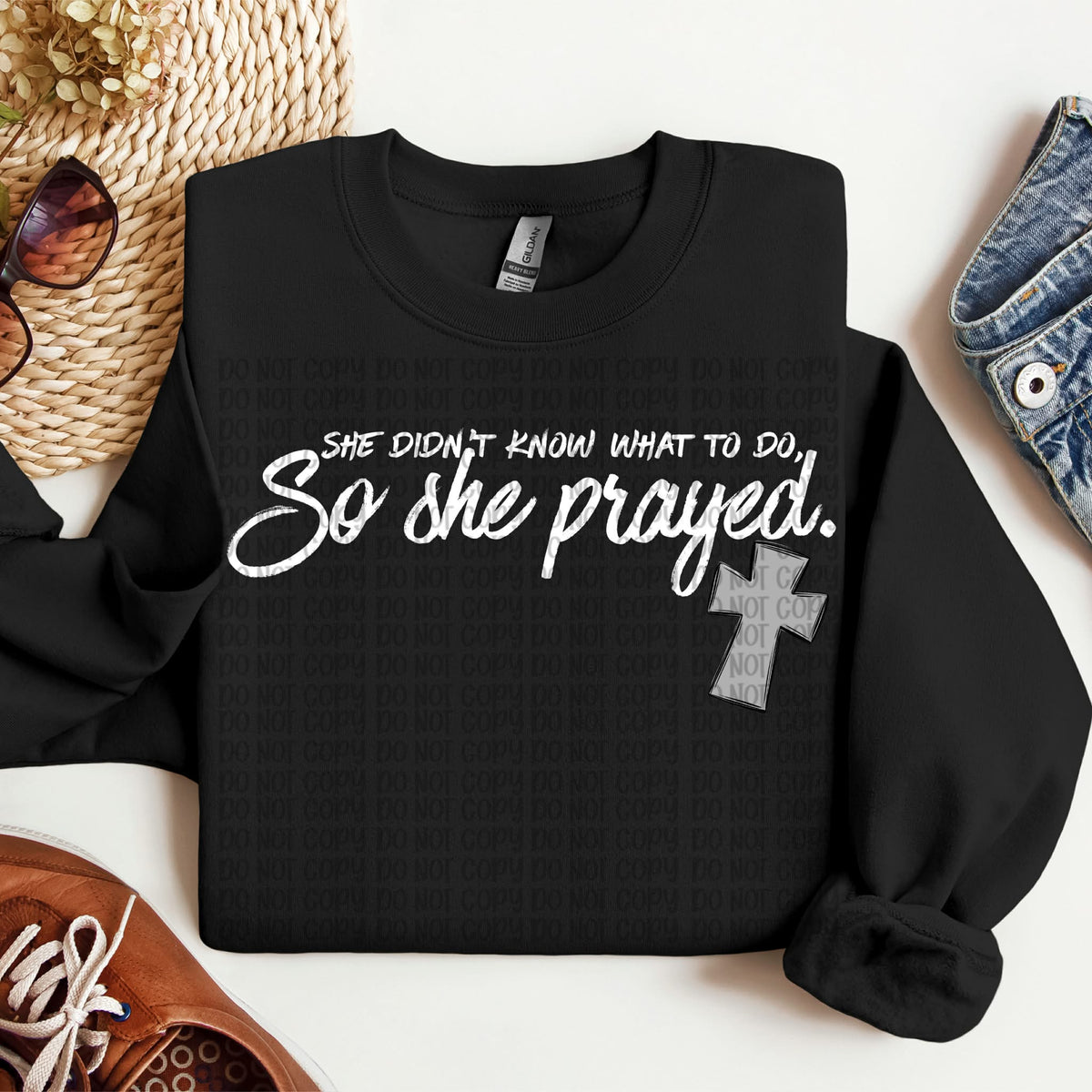 So she prayed WHITE (VP) DTF Transfer