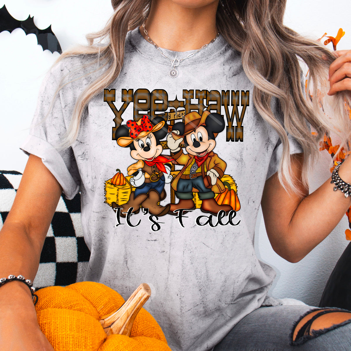 Yeehaw Its Fall Mouse (chaos) 110269 DTF transfer