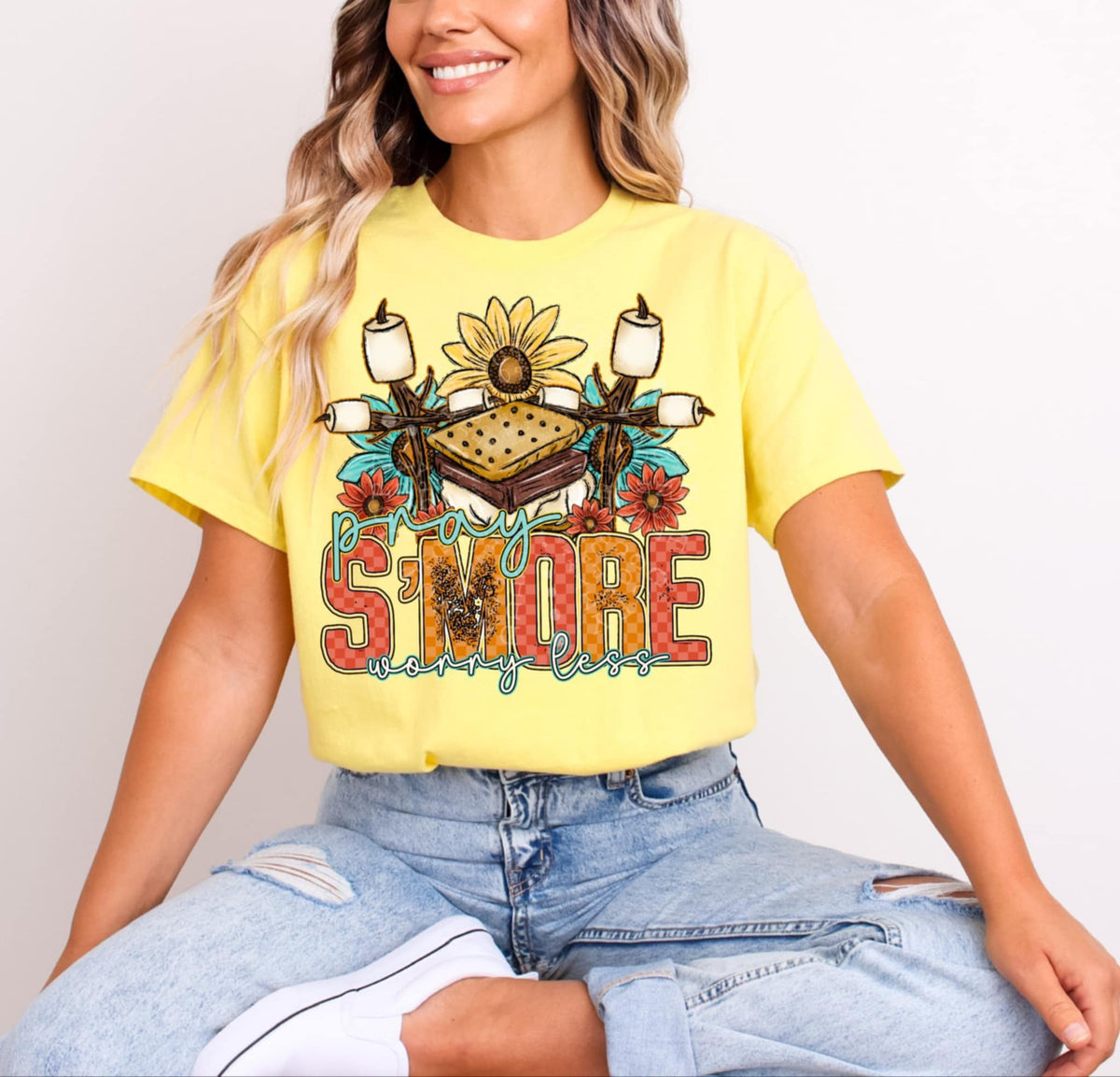 Pray s’more worry less 93313 DTF transfer