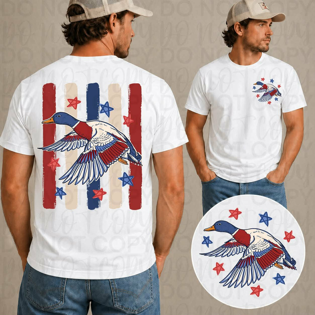 Patriotic goose BACK ONLY (UAC) DTF Transfer