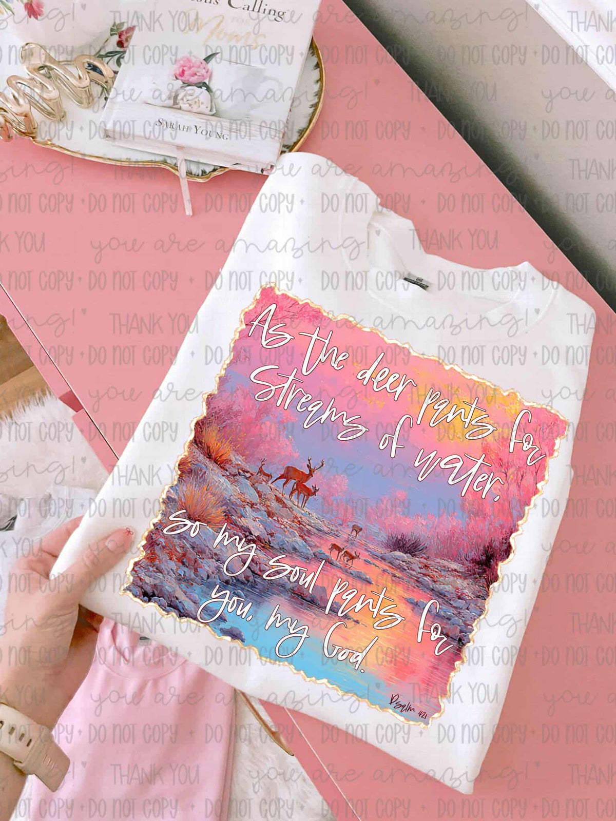 The deer pants for streams of water (oh honey) 113215 DTF transfer