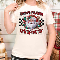 Santa’s favorite chiropractor (caplinger) 62848 DTF transfer