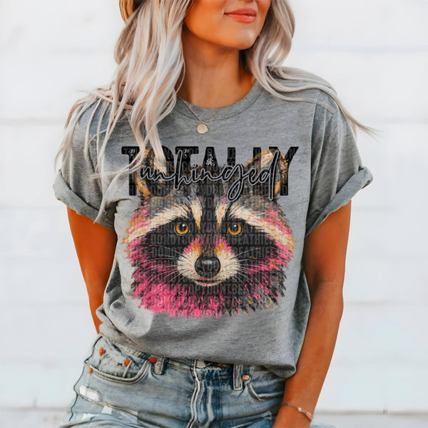 Totally unhinged raccoon (SDD) 99301 DTF transfer