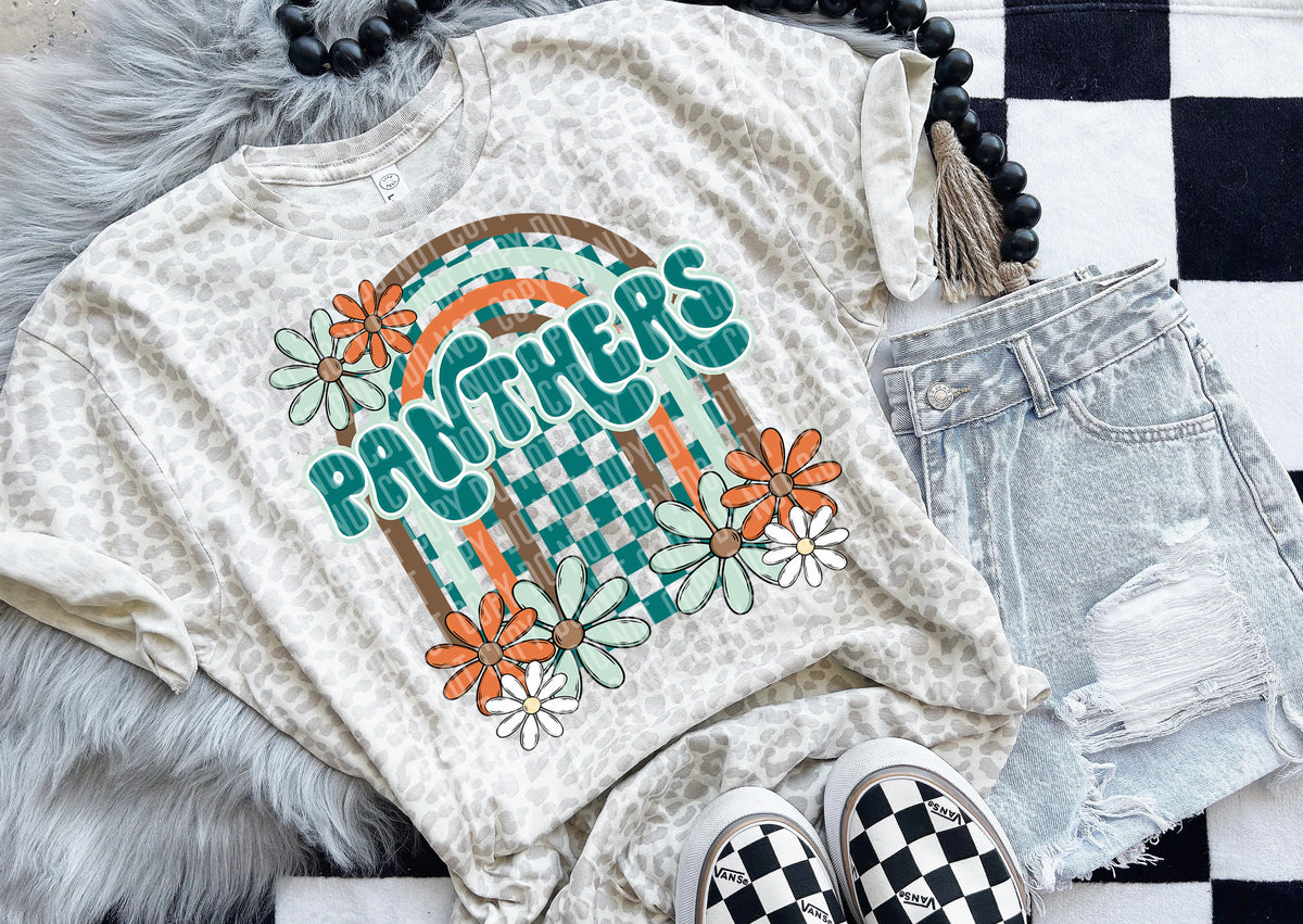 Floral Arch Mascot Panthers 49280 DTF TRANSERS