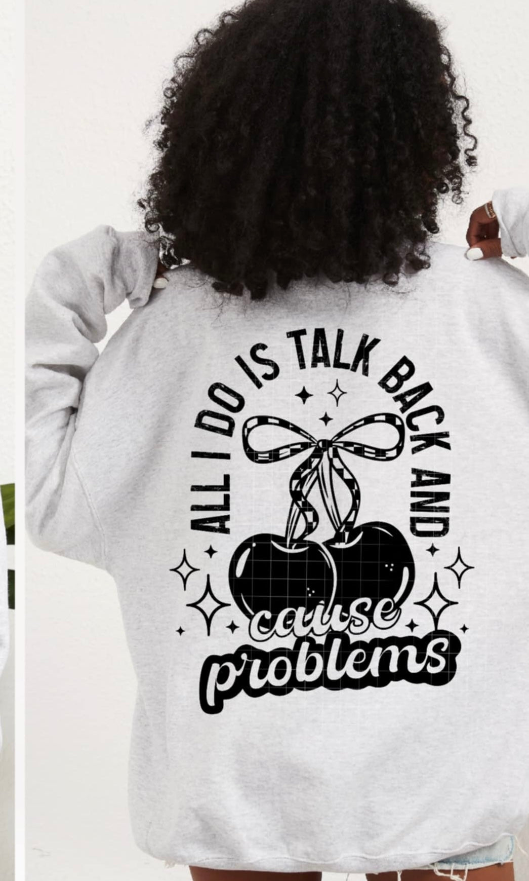 Talk Back and Cause Problems BLACK (csc) DTF transfer