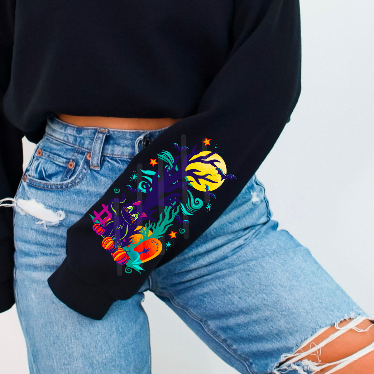 Witch Museum sleeve  DTF transfer