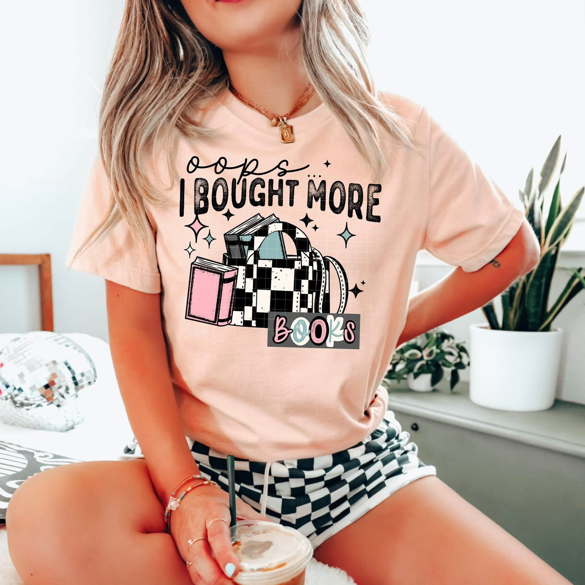 Oops I bought more books (black) (CSC) DTF transfer