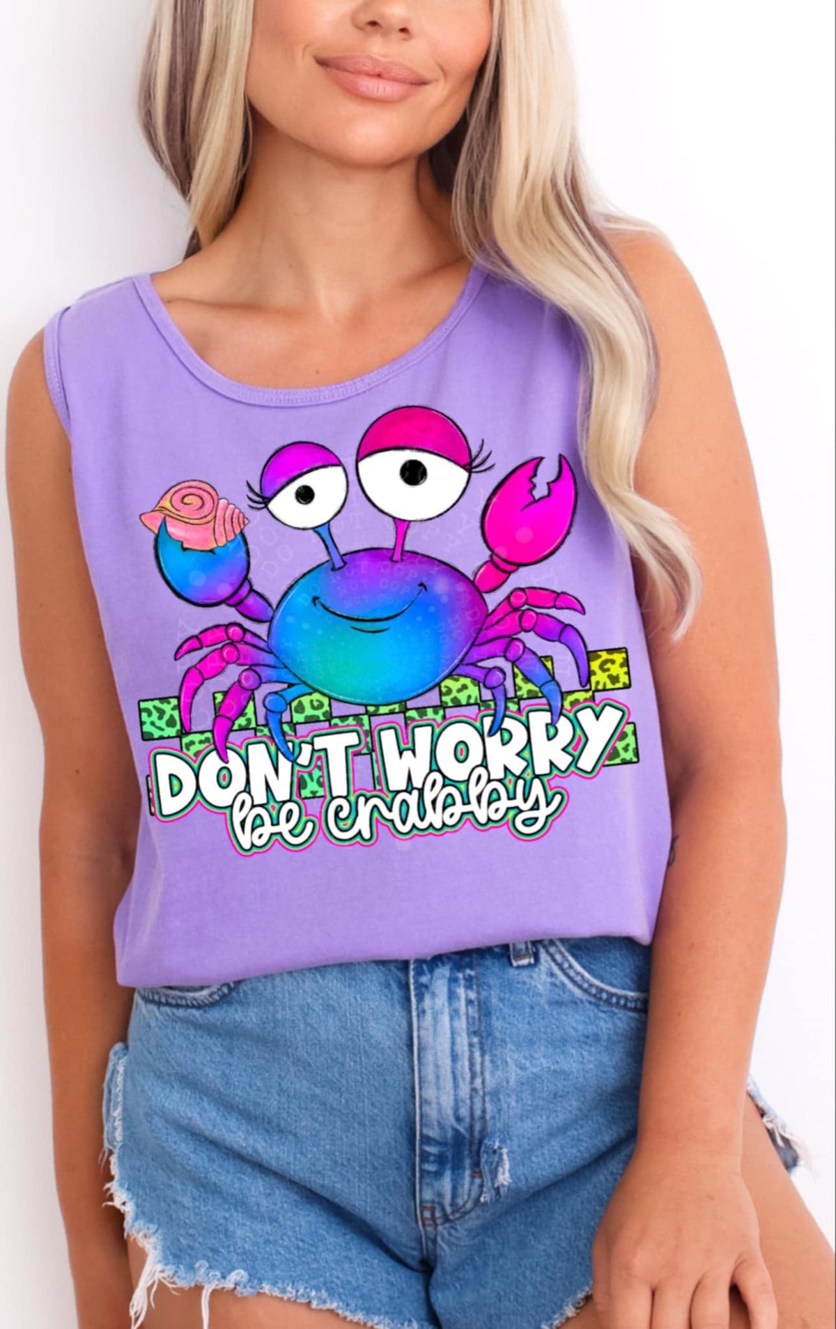 Don’t worry be crabby 92540 DTF transfer