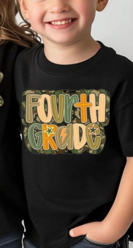 Fourth grade camo 107582 DTF transfer