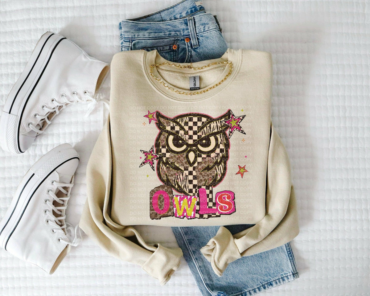 Owls magazine font (SCG) DTF Transfer