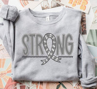 Strong grey ribbon (S&G) 52741 DTF transfer