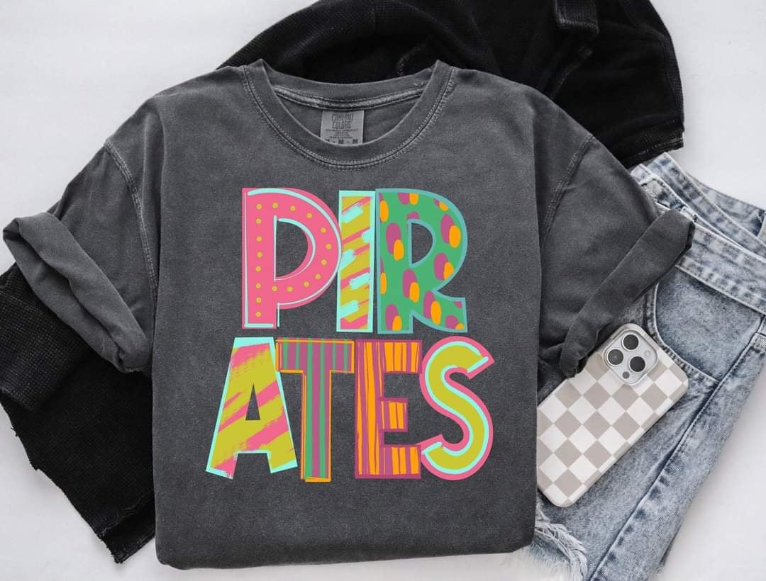 Pirates patterned font (S&G) 60346 DTF transfer