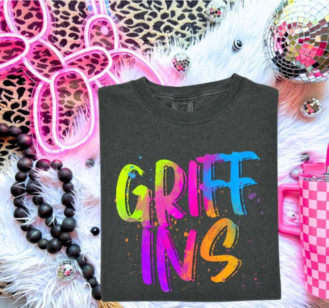 Griffins Neon Splatter (S&G) 99977 DTF transfer