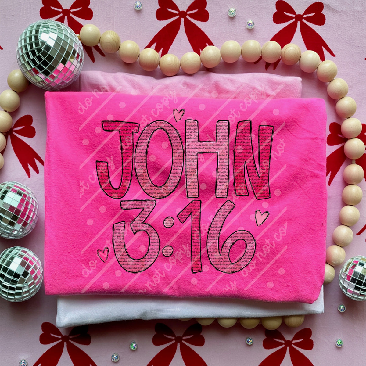 John 3:16 pink (OHDD) DTF Transfer