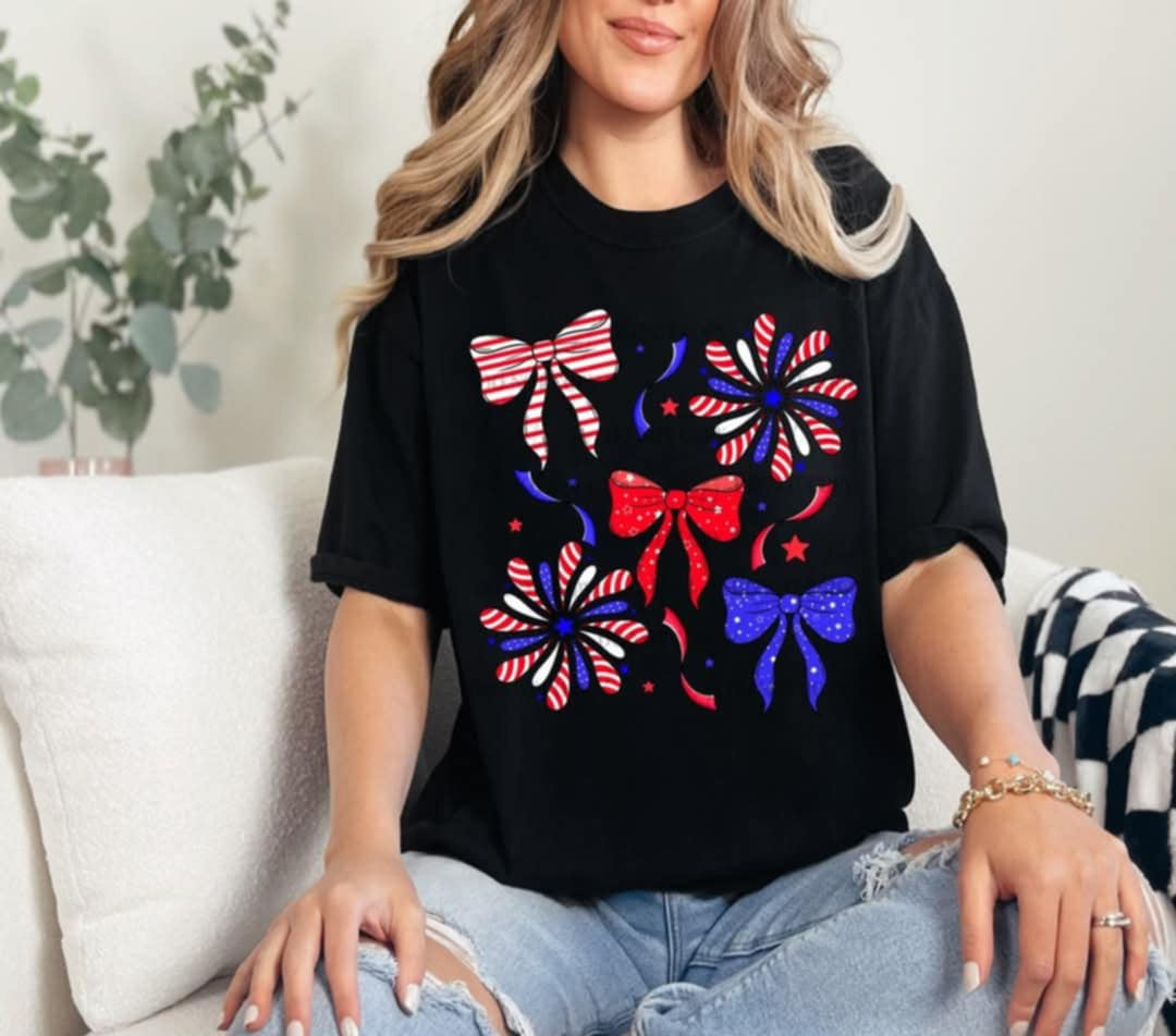 Bows and fireworks (40E) 96922 DTF transfer