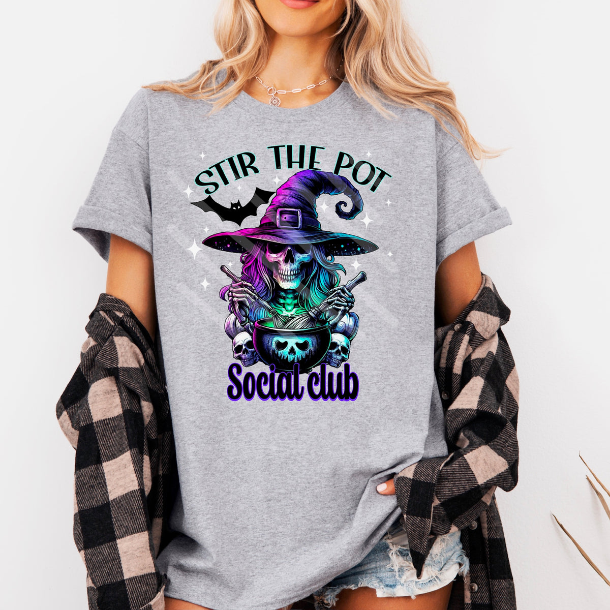 Stir the pot social club skeleton witch (WNDD) 114237 DTF transfer