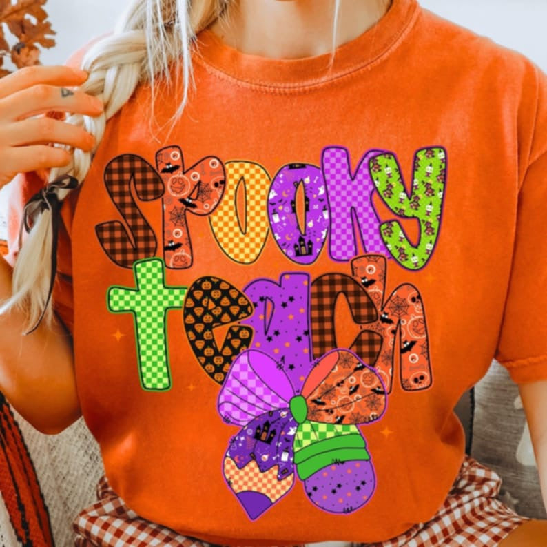 Spooky Teach DTF transfers