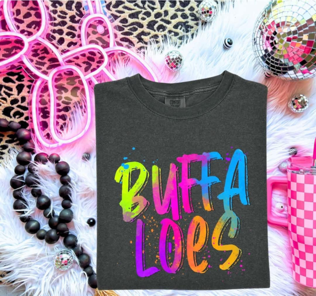 Buffaloes Neon Splatter (S&G) 100003 DTF transfer