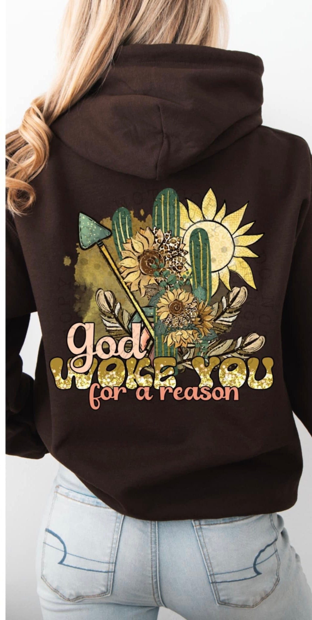 God woke you for a reason 90038 DTF transfer