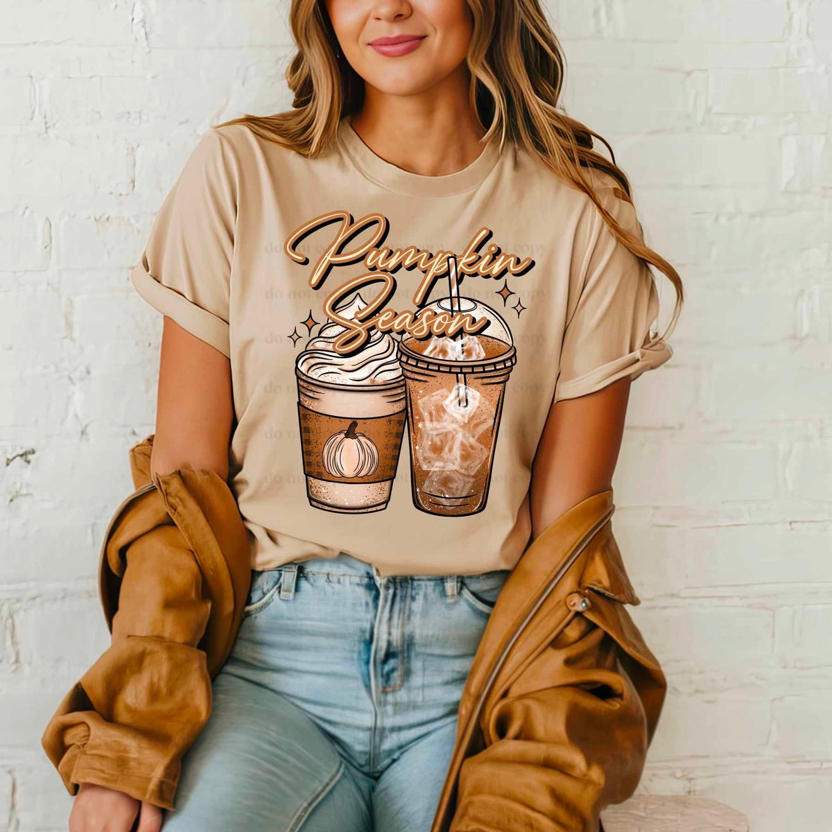 Pumpkin spice 2 lattes (CSC) 58557 DTF transfer