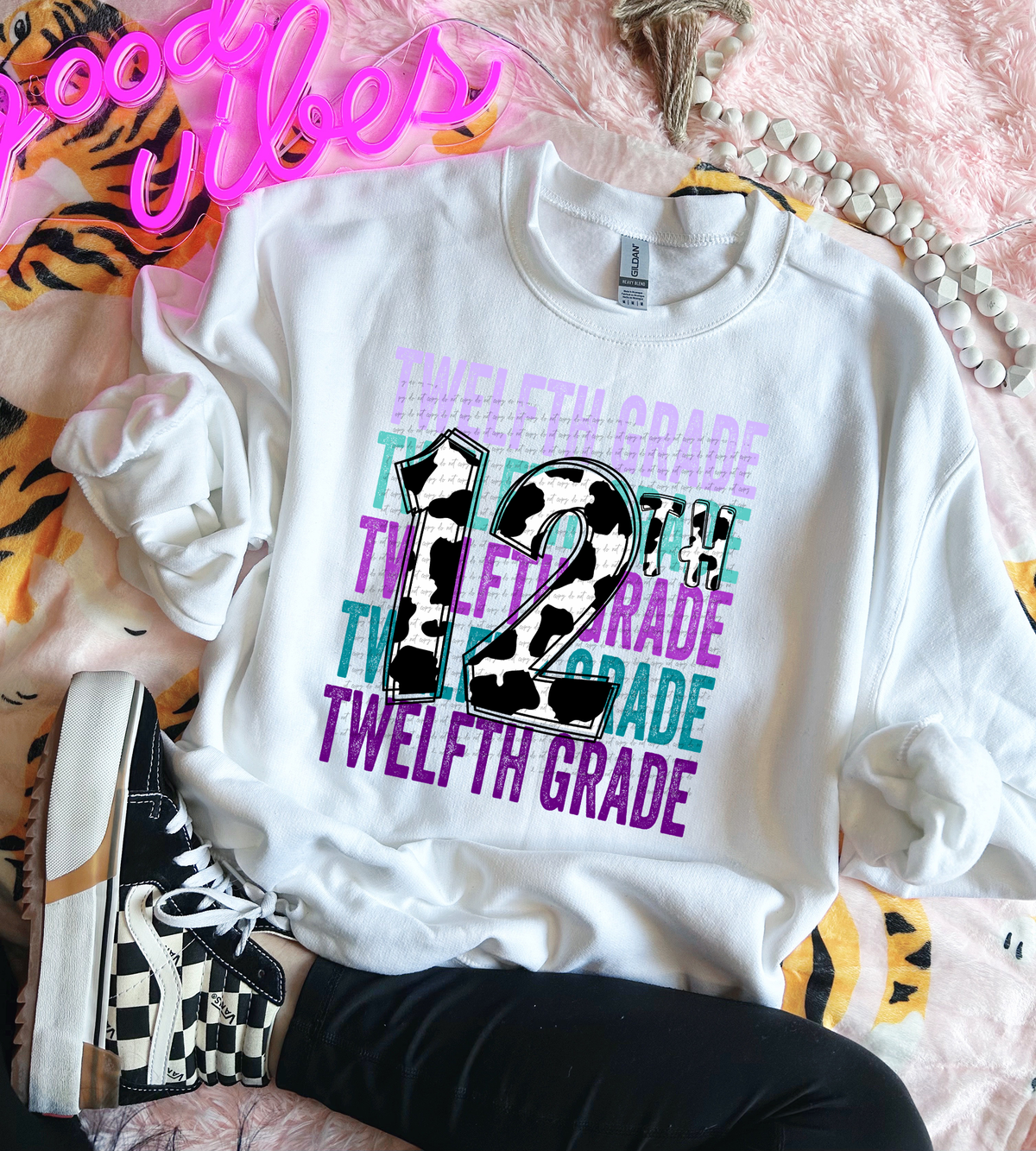 12th grade repeat print Dalmatian 49857 DTF transfer