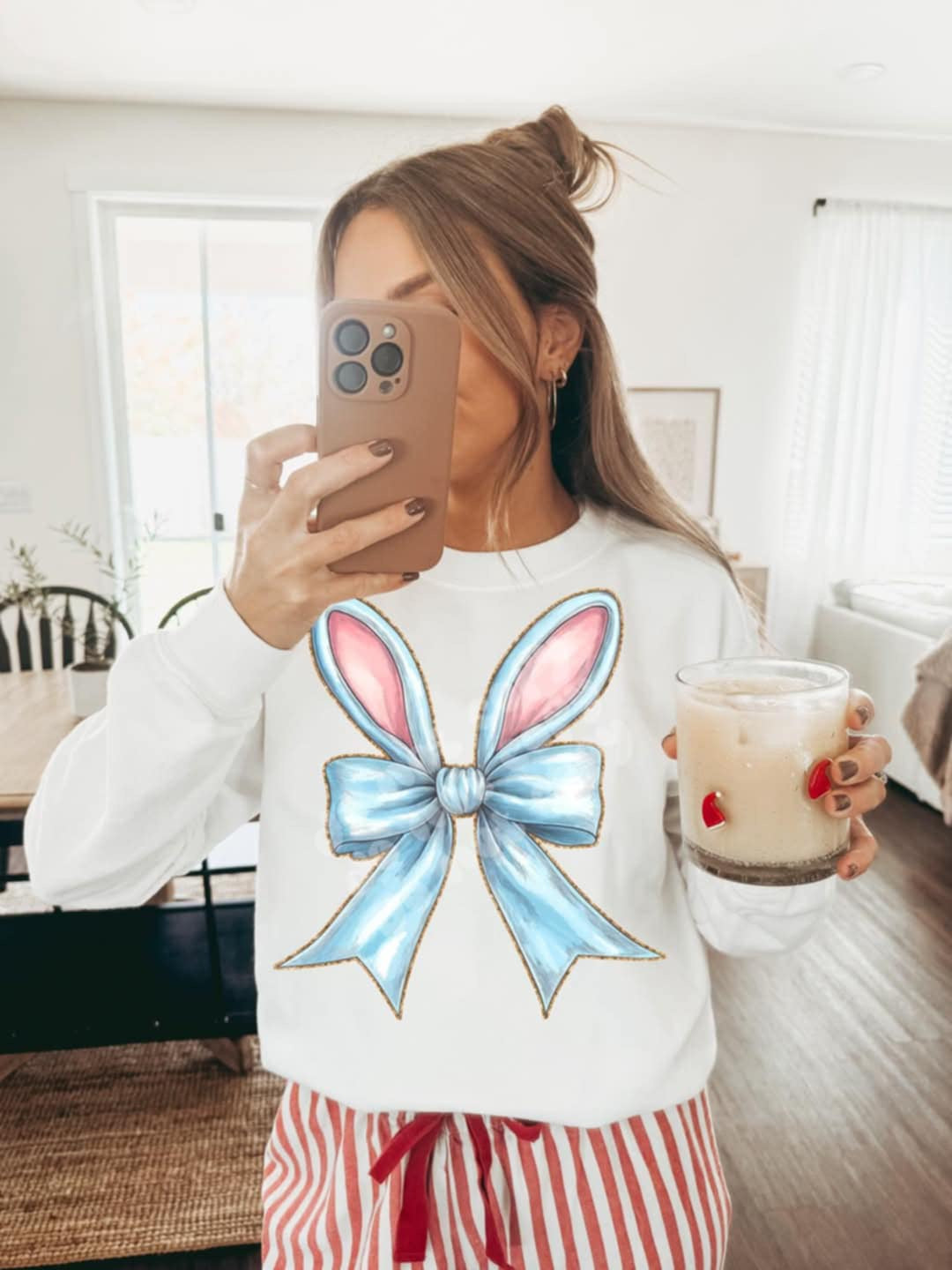 Blue bunny bow (Lyttle) 91572 DTF transfer