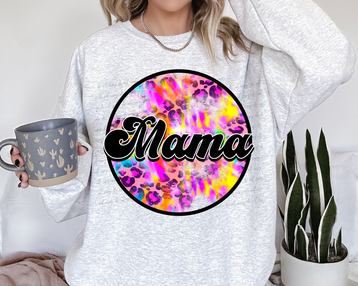 Mama TieDye Circle 56555 DTF TRANSFER