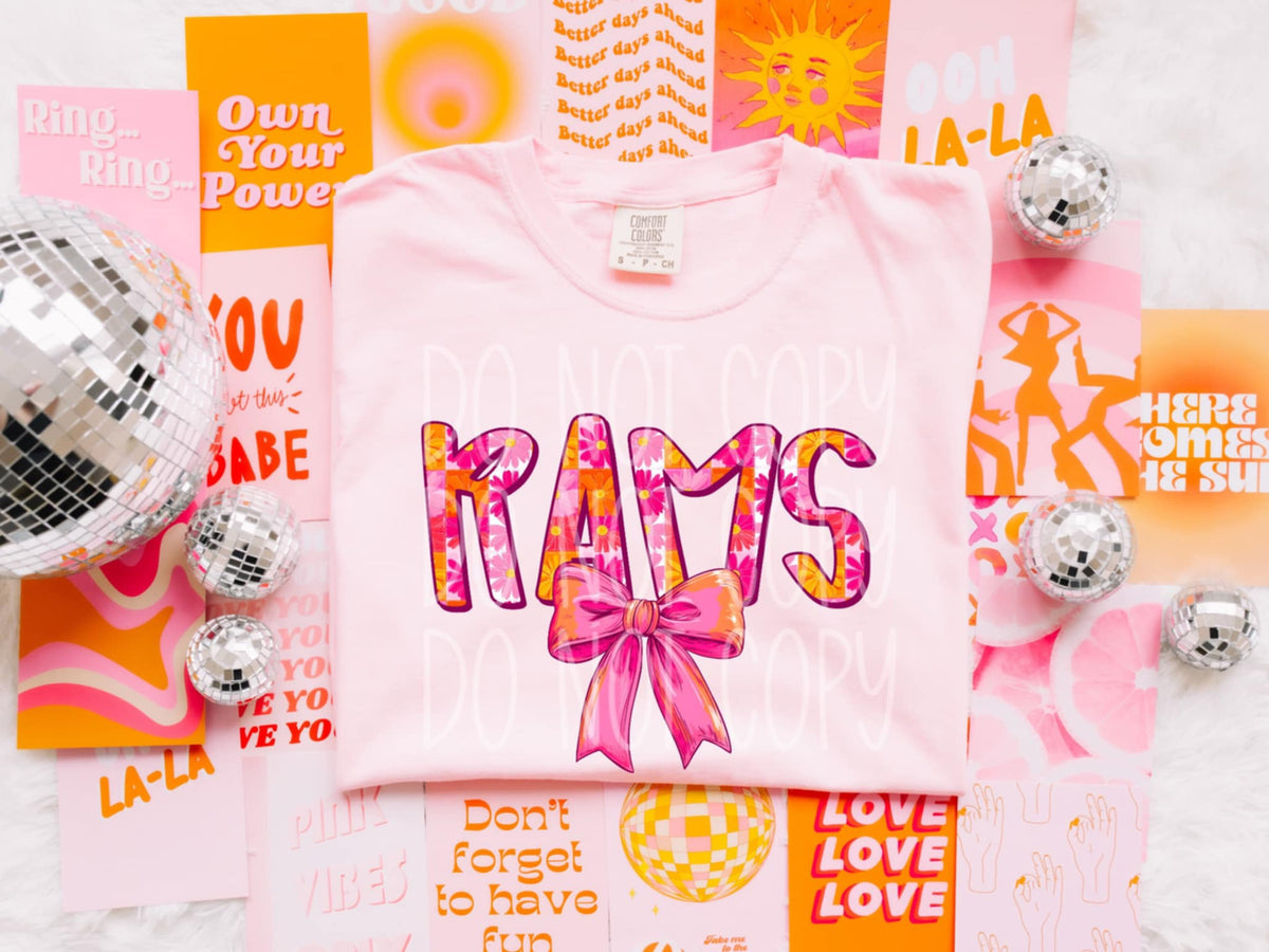 Rams orange and pink (PH) 96228 DTF transfer
