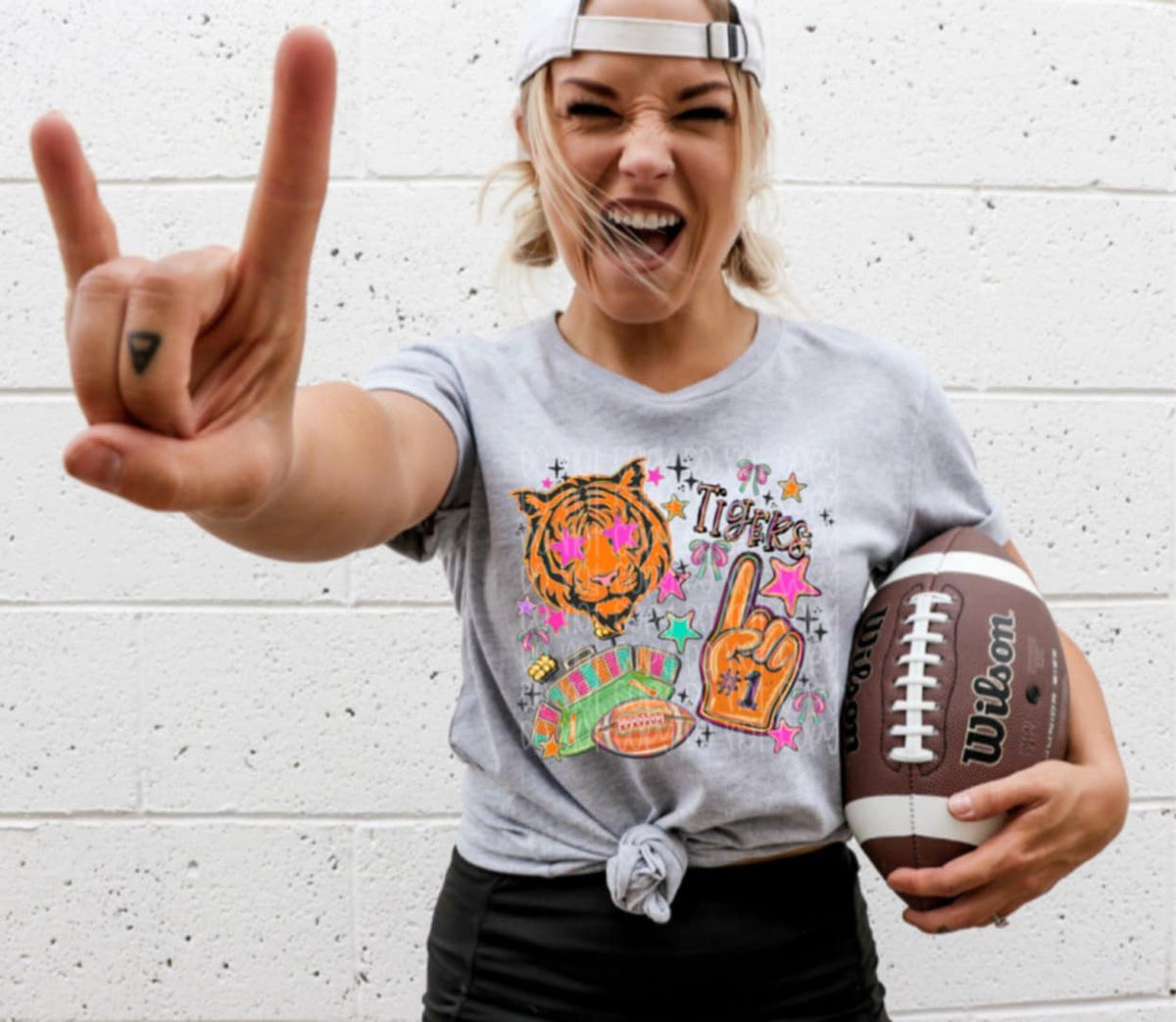 Tigers purple Rainbow Mascot SSD DTF transfer