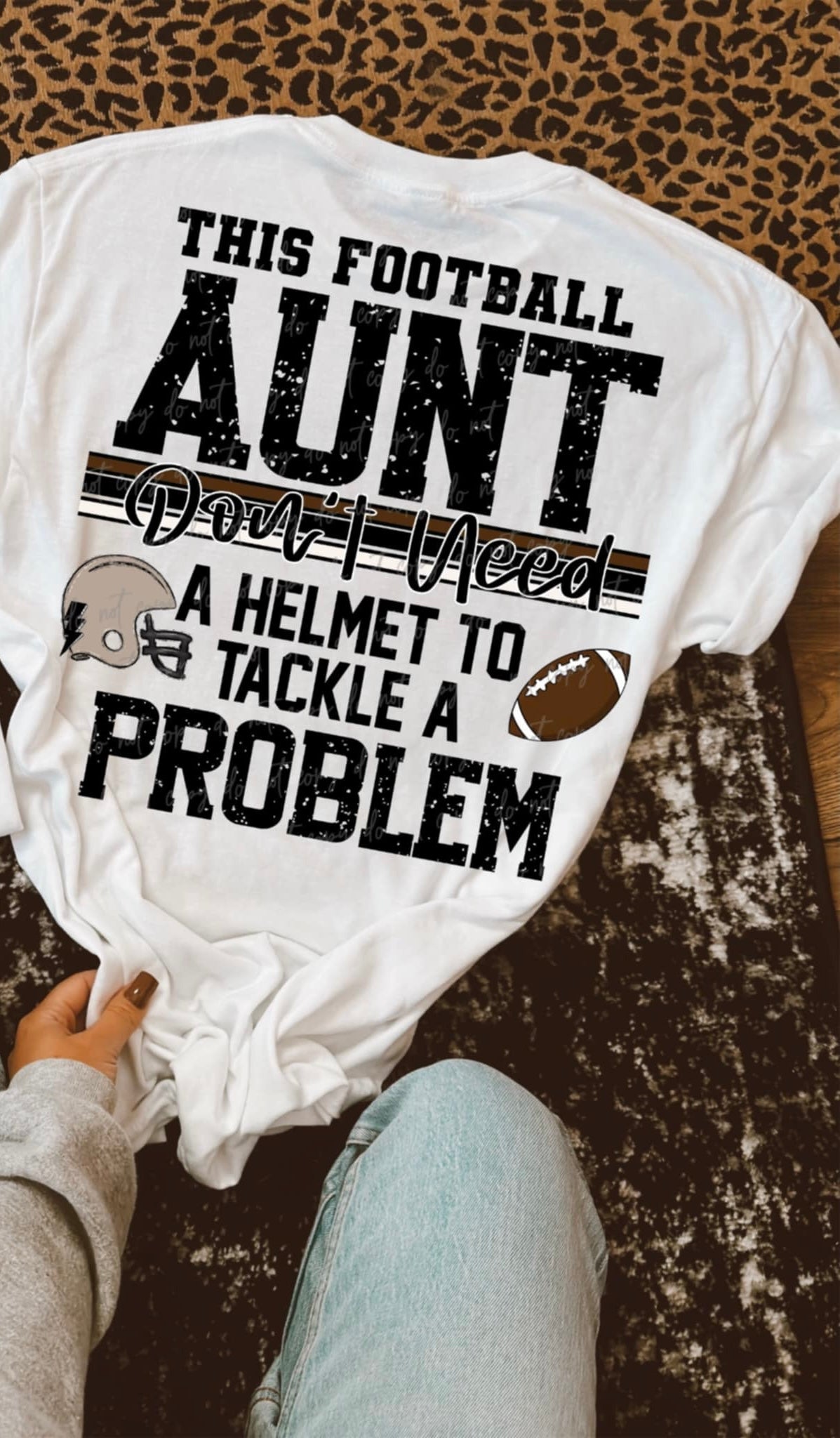This football aunt don’t need a helmet to tackle a problem (VIRGO) 94490 DTF transfer