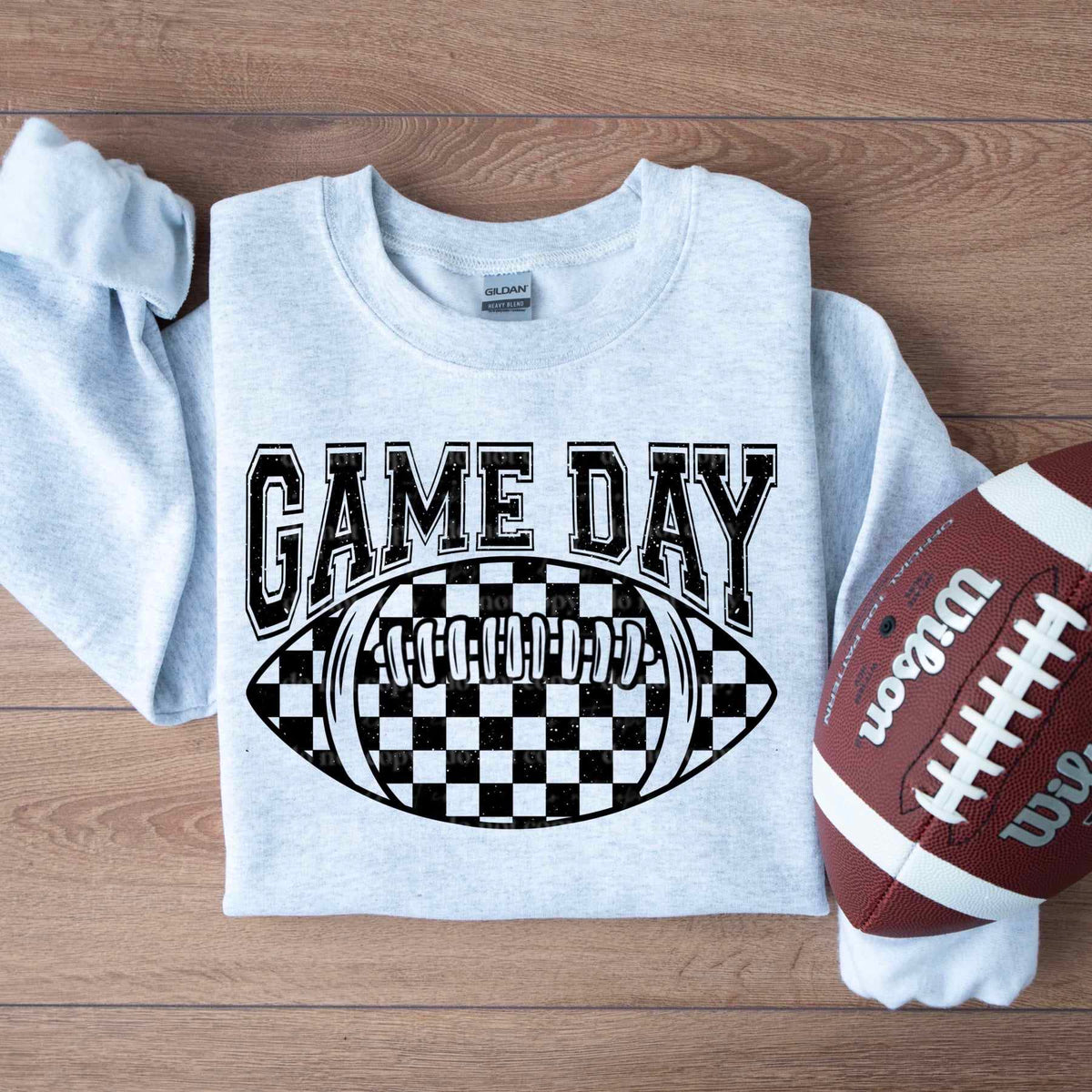 Game day checkered football (CSC) 60137 DTF transfer