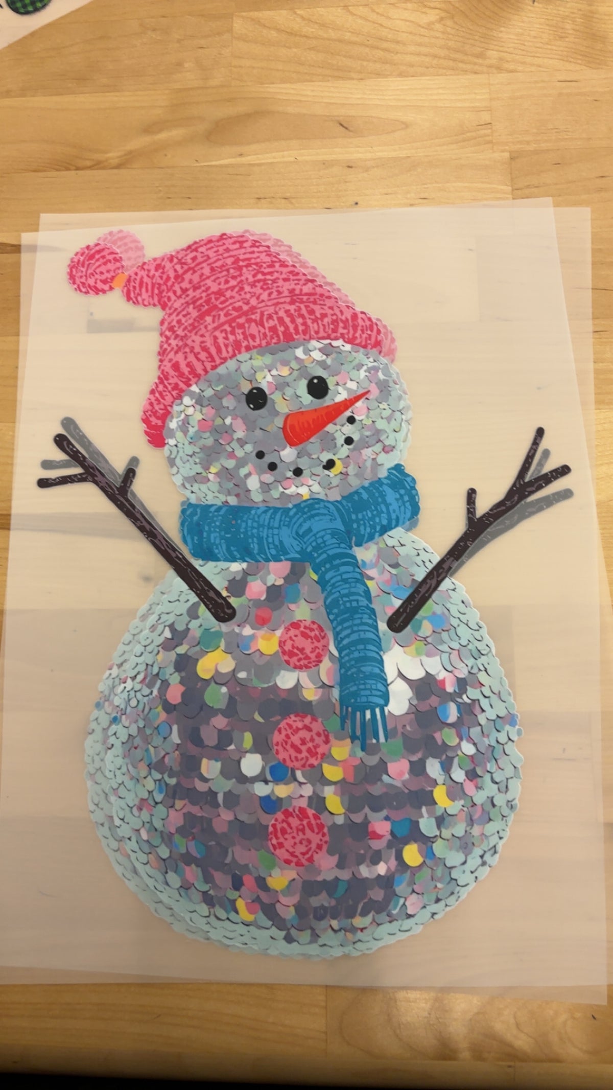 Disco snowman adult size overprints