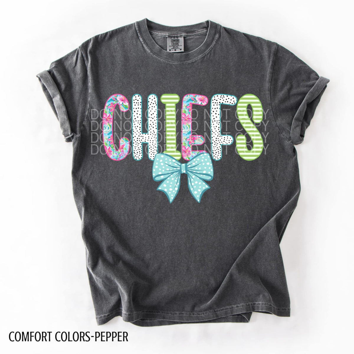 Chiefs blue bow (CSG) 92420 DTF transfer