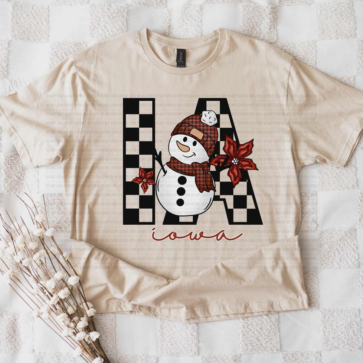 Iowa snowman checker (REVEL) DTF Transfer