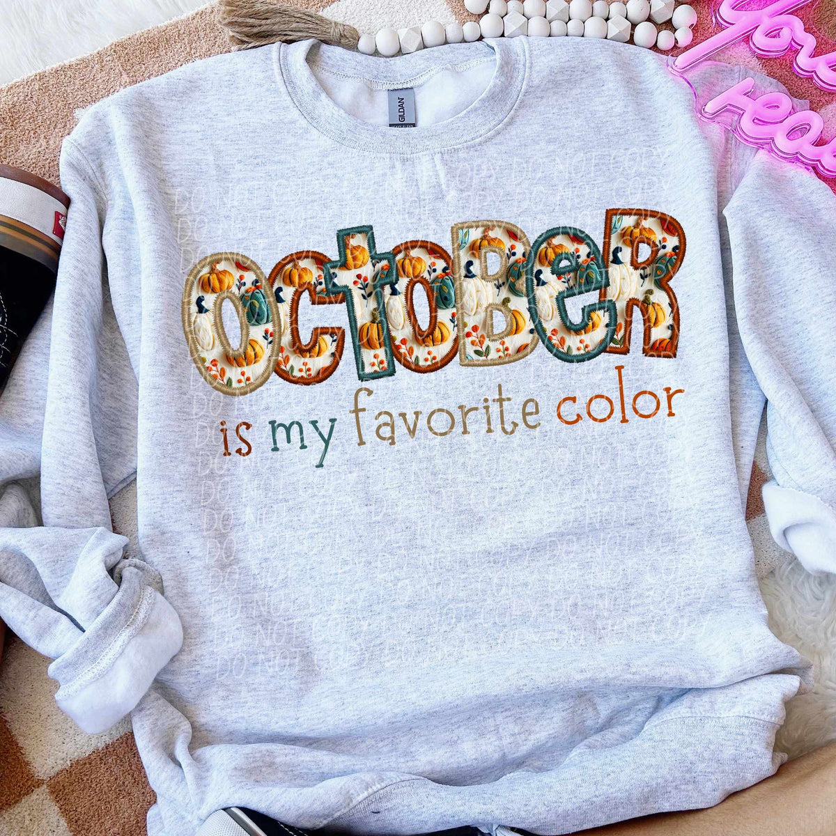 October is my favorite color (CITY) 62330 DTF transfer