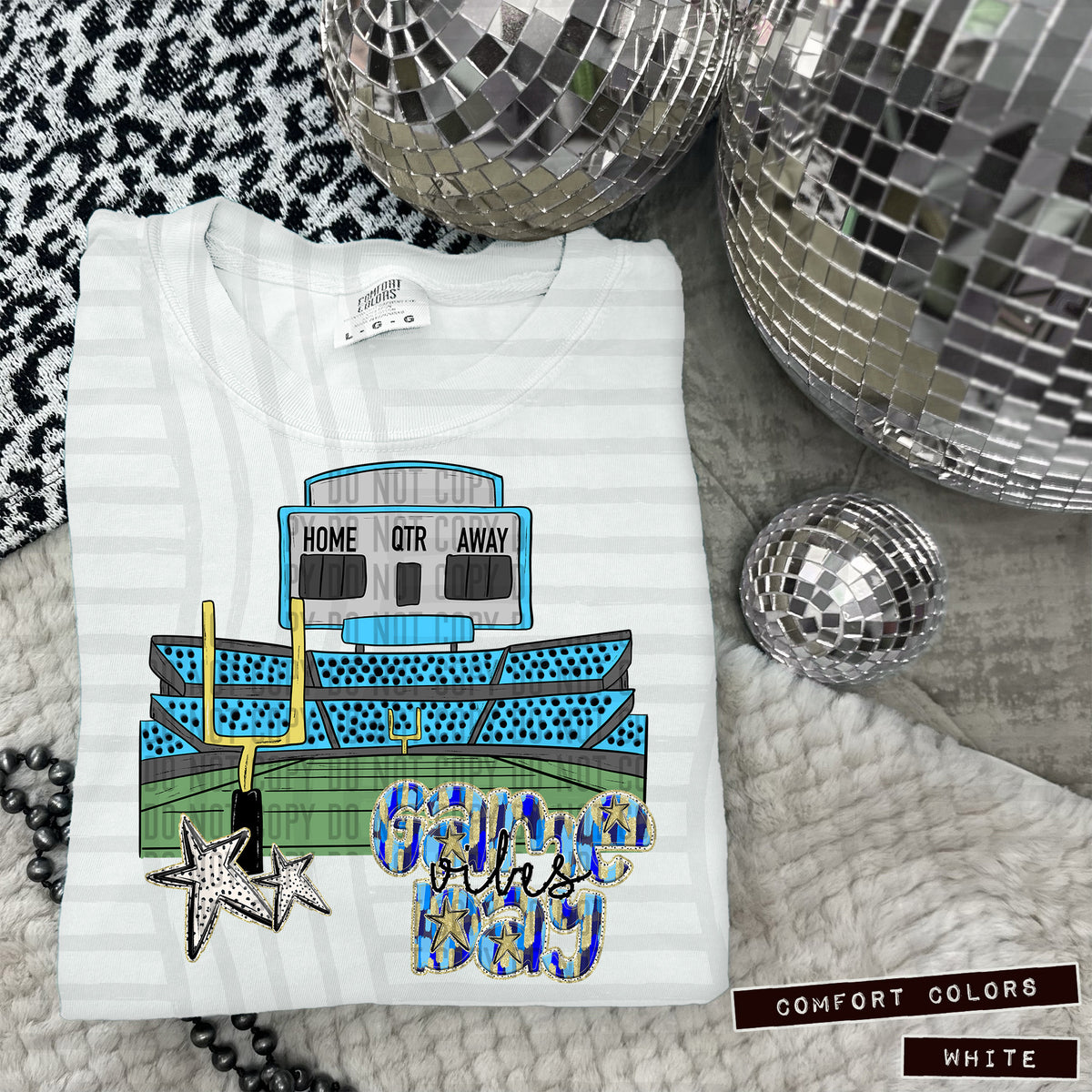 LIGHT BLUE Game Day Vibes Stadium (Caplinger) 101847 DTF transfer