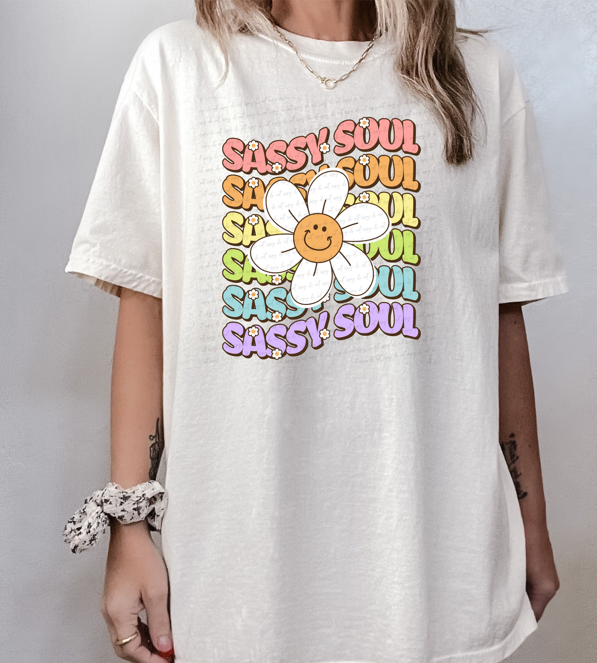 Sassy soul stacked with daisy 29903 DTF transfer