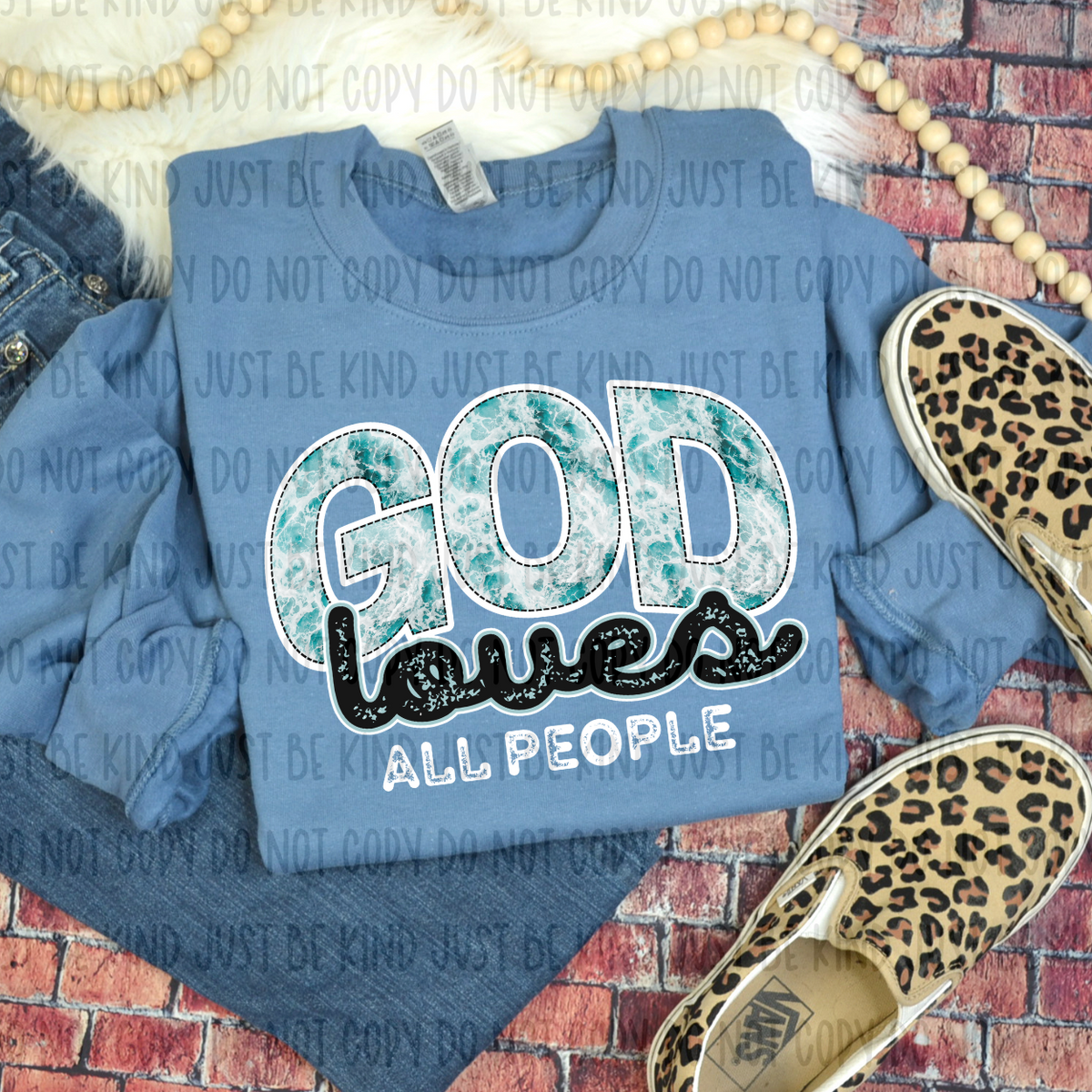 GOD Loves People (Revel) 72465 DTF Transfer