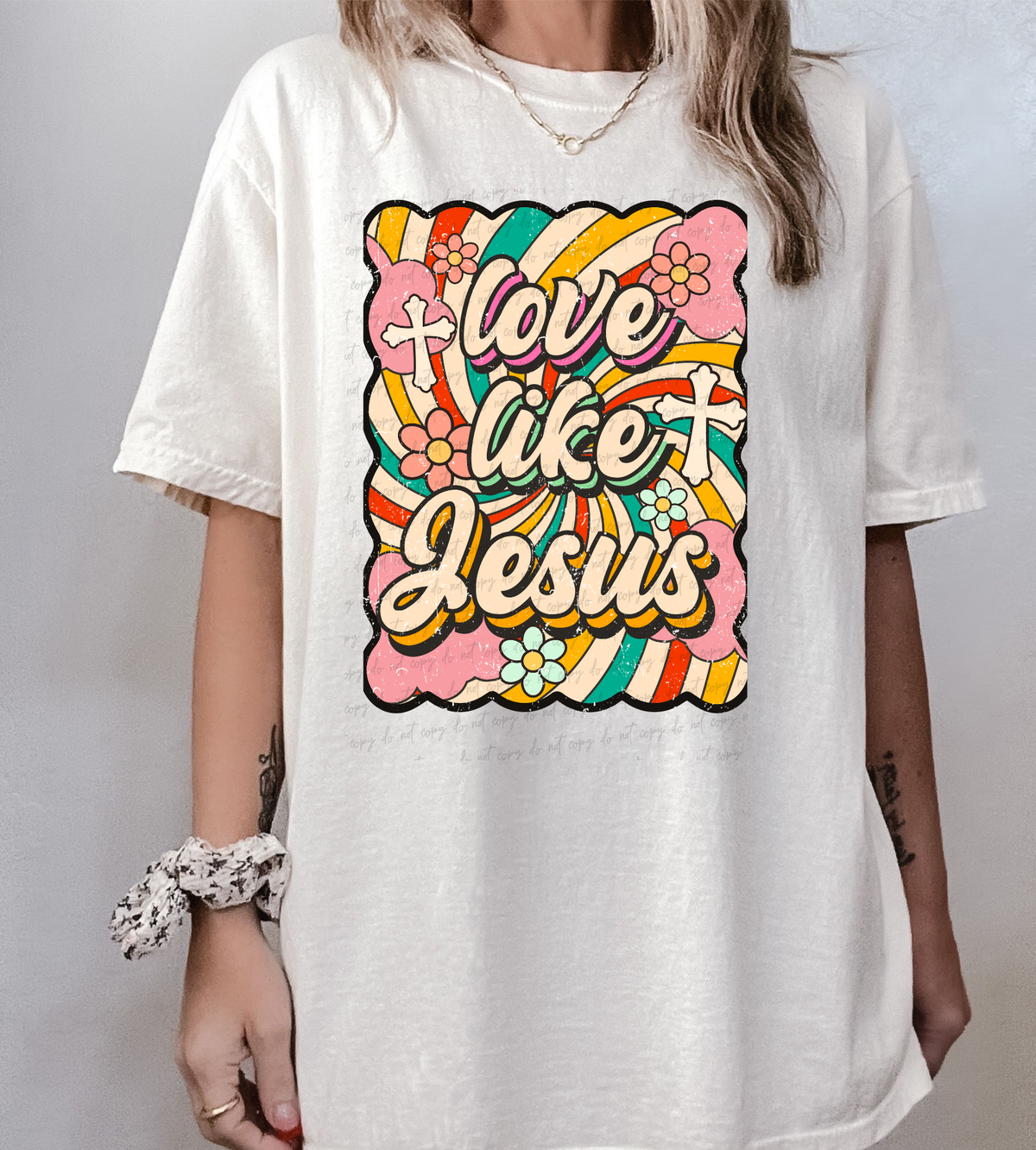 Love like jesus retro 28866 DTF Transfer