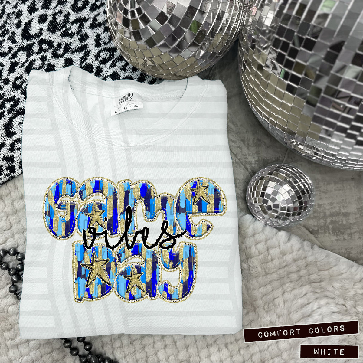 Blue Game Day Vibes (Caplinger) 101858 DTF transfer