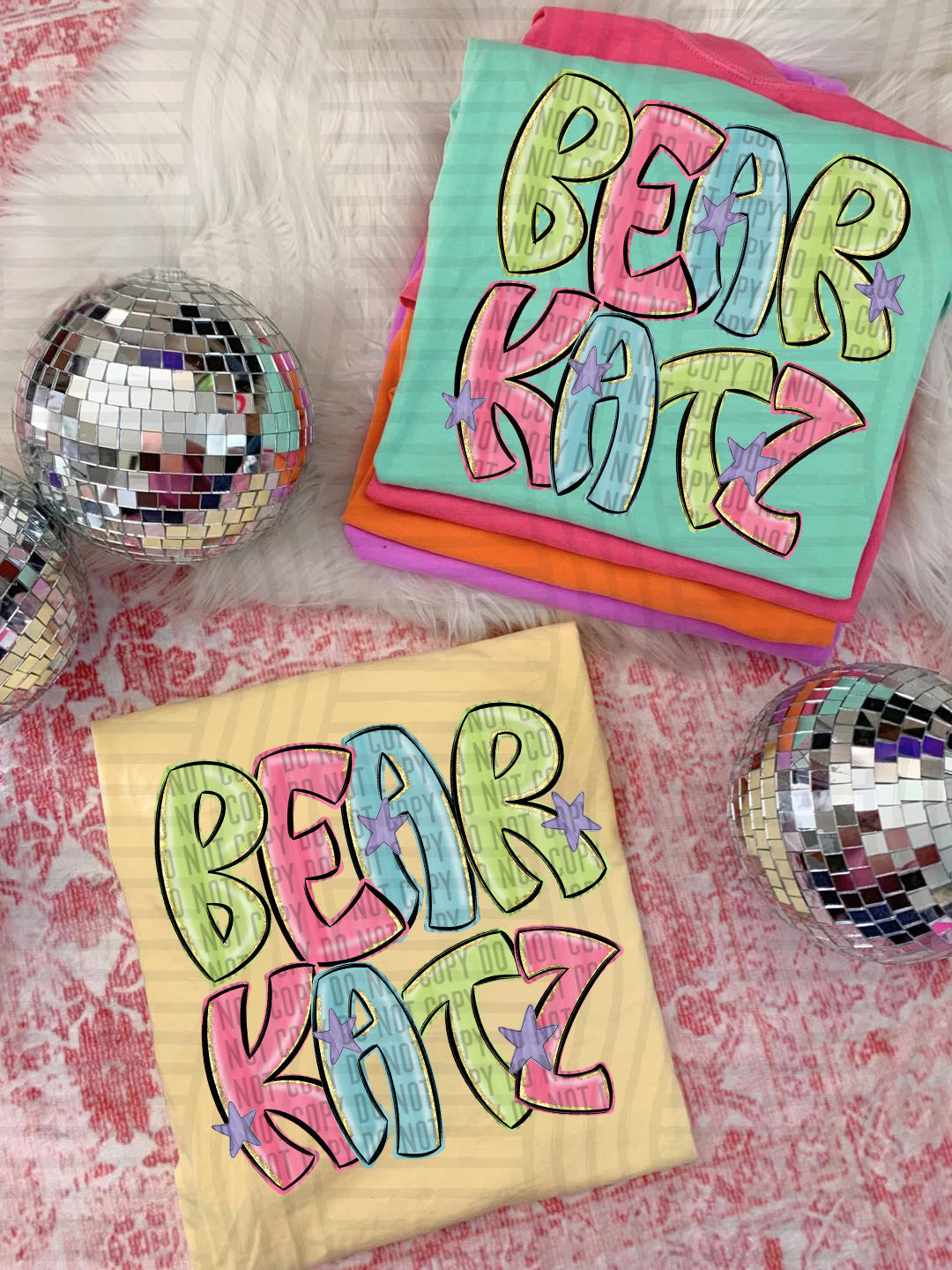 Bearkatz Glittery & Preppy Mascots (Caplinger) DTF transfer