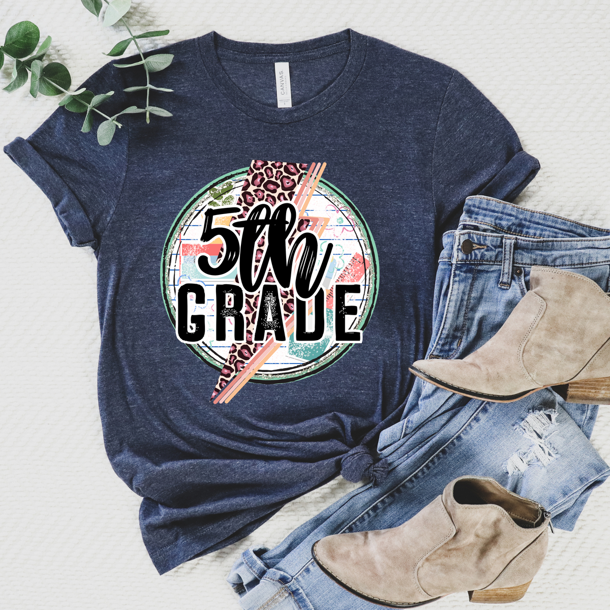 5th grade lightning bolt 2665 DTF TRANSFER