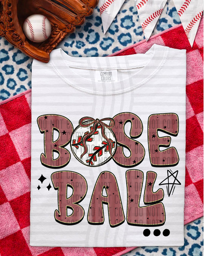 Baseball Crimson (Caplinger) DTF Transfer