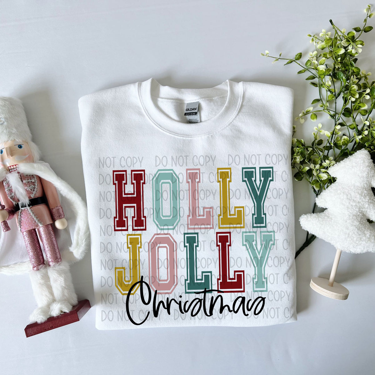 Holly Jolly Christmas (swd) 45099  DTF transfer