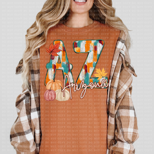 AZ Arizona Fall Watercolor 59773 DTF Transfer