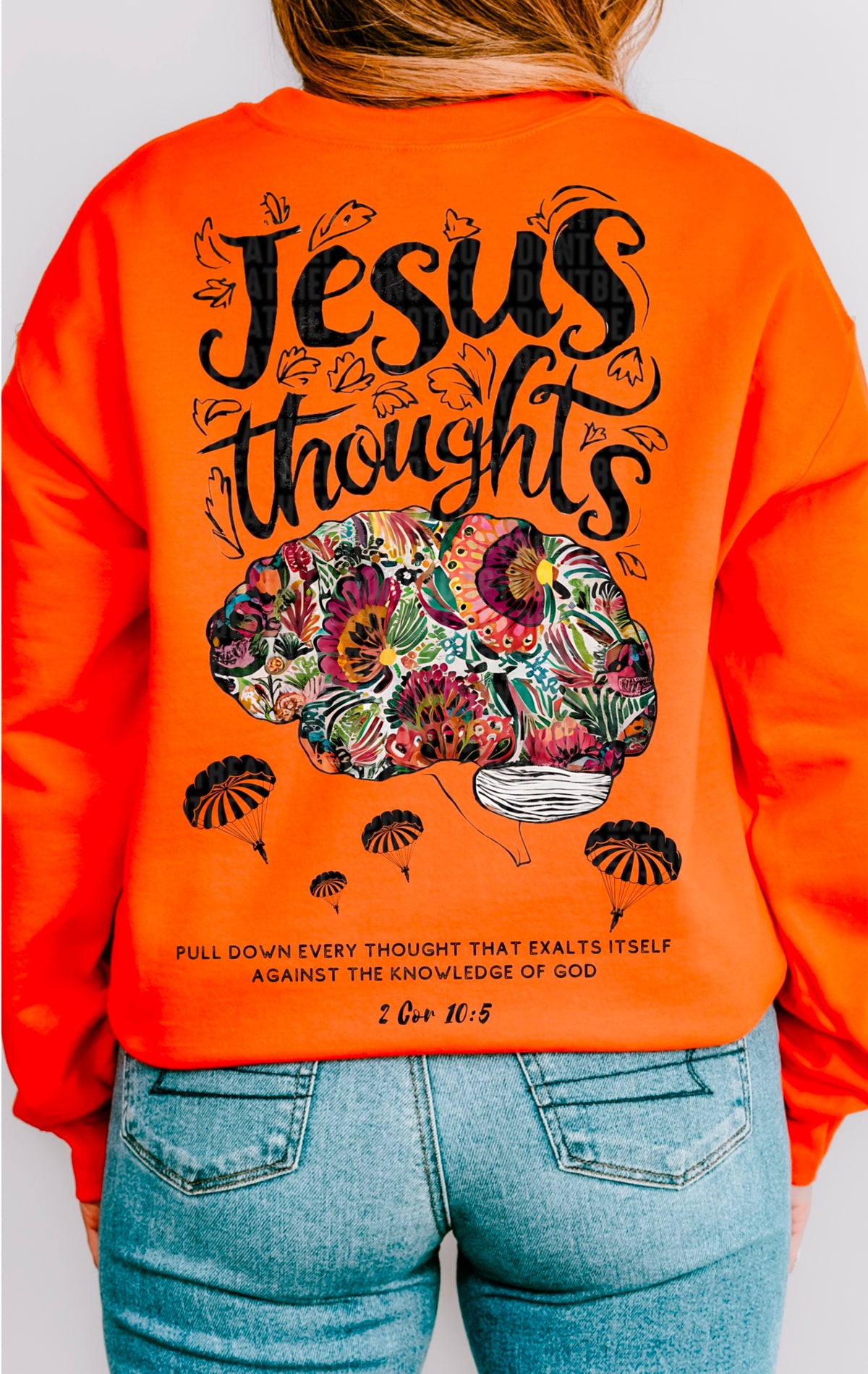 Jesus thoughts BACK 95384 DTF transfer