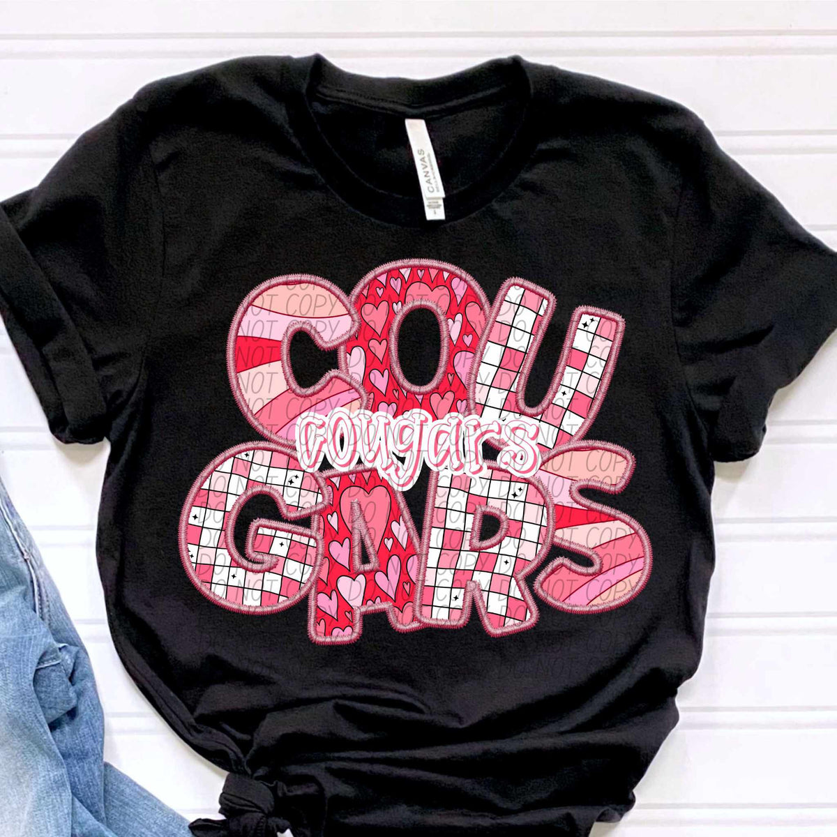 Cougars pink groovy (CITY) 79609 DTF transfer
