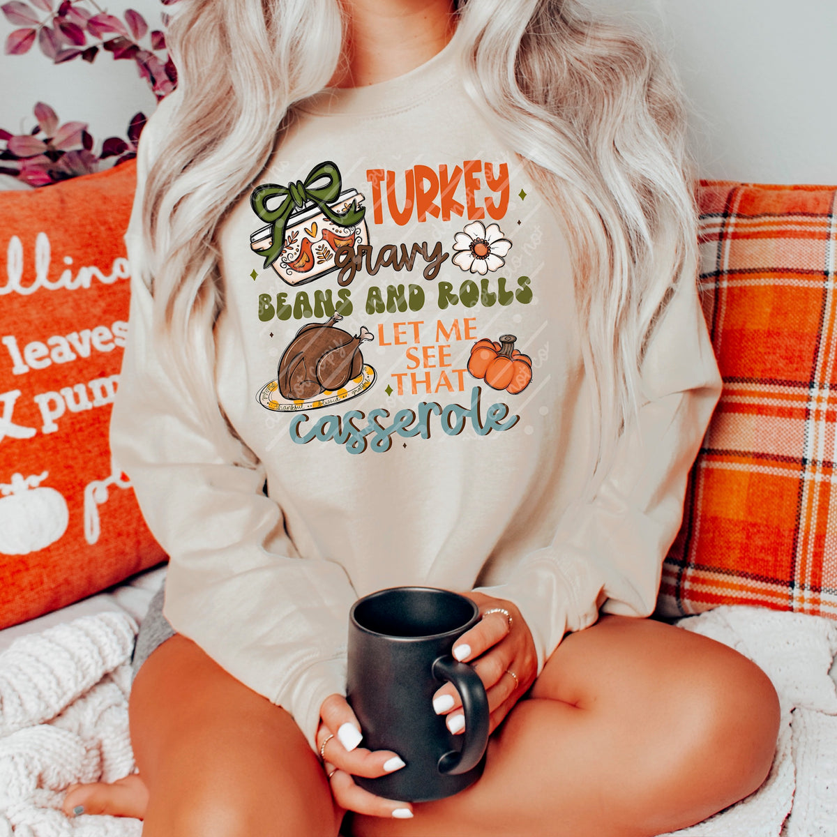 Turkey gravy beans rolls (exclusive) DTF Transfer