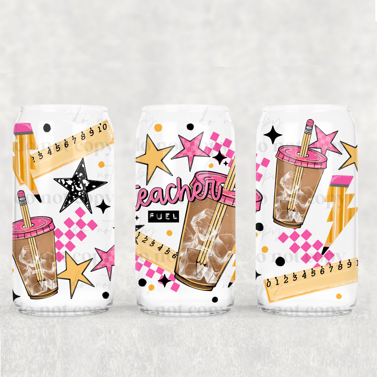 Teacher fuel coffee (CSC) UV DTF WRAP