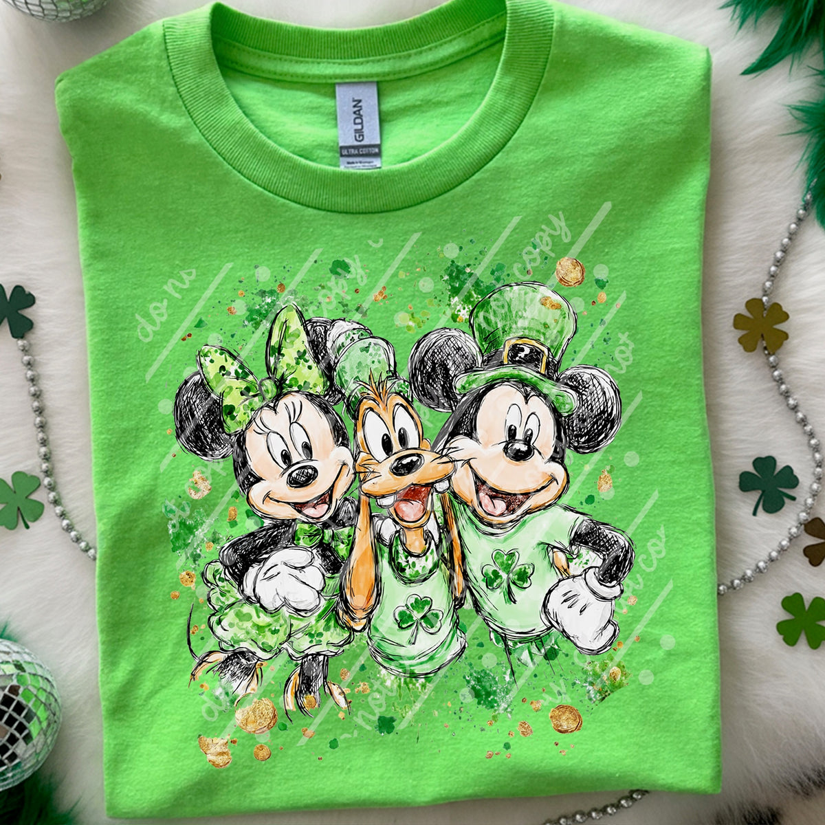 Lucky mouse friends Sunday special DTF transfer